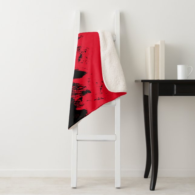 Brushstroke 9 sherpa blanket (In Situ)
