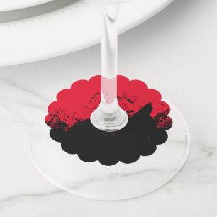 Brushstroke 9 wine glass tag