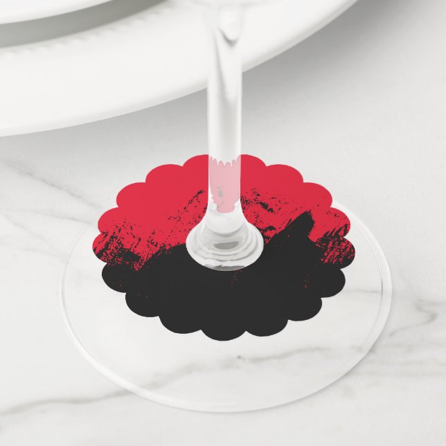Brushstroke 9 wine glass tag (Close Up)
