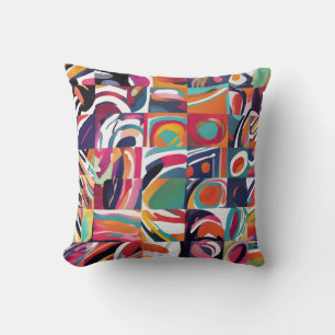 Brushstroke abstract cushion