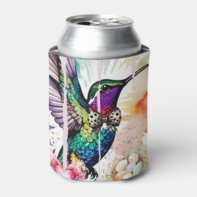 Brushstroke Bird Art Can Cooler (Can Front)
