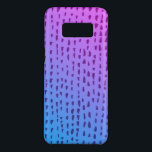 Brushstroke ink spots modern abstract blue purple Case-Mate samsung galaxy s8 case<br><div class="desc">Dress your phone up in style with this modern phone case with an abstract pattern design with hand painted stripes and dots in blue purple. Check out my other abstract phone case designs too!</div>