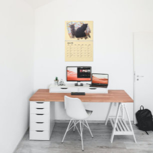 Brushstroke Opening Feline Masterpiece Photo Calendar