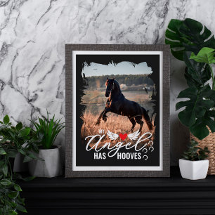 Brushstroke Photo Angel Has Hooves Horse Memorial Poster