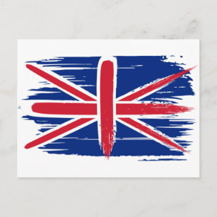 Brushstroke UK Union Jack Flag Postcard
