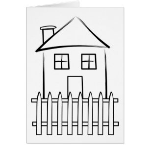 Brushstroke White Picket Fence House