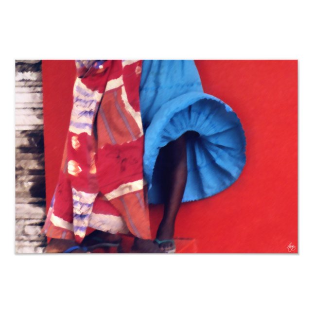 Brushstrokes On A Senegal Wind Photo Print (Front)