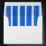 Brushstrokes Stripes Blue Custom Bar Bat Mitzvah Envelope<br><div class="desc">Perfect CUSTOM envelope to announce a bat mitzvah, bar mitzvah or other Jewish celebration! Hand made abstract art with loose brushstrokes for you on the inside of the envelope. FULLY CUSTOMIZABLE! Click on “Personalise” above to edit the text. Click "edit using design tool" to adjust the fonts, colours and placements...</div>