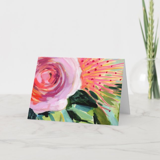 Brushy Floral I Card (Front)