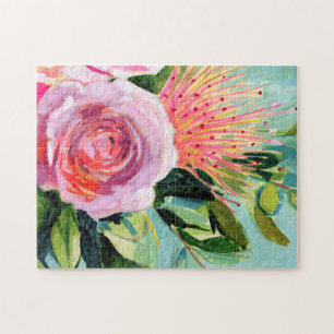Brushy Floral I Jigsaw Puzzle