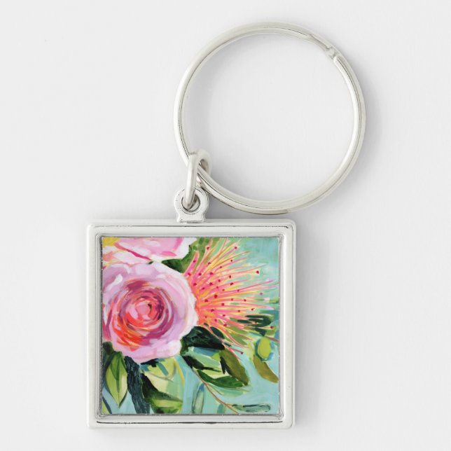 Brushy Floral I Key Ring (Front)