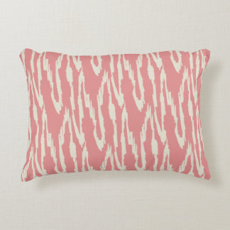 Brushy Ikat  Blush & Off White Decorative Cushion