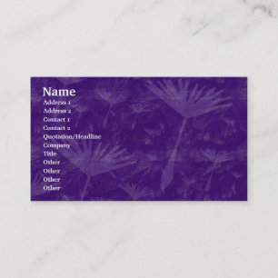 Brushy Rock Dandylion Clock - Purple Business Card