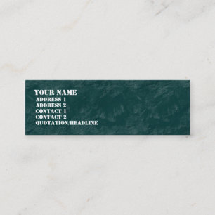 Brushy Rock - Dark Turquoise Mini Business Card