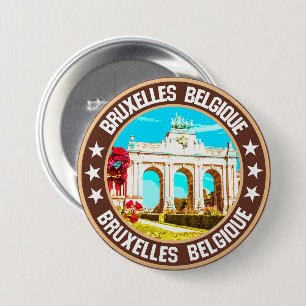 Brussels 7.5 cm round badge