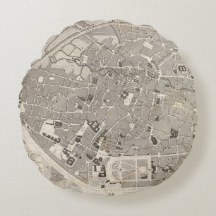 Brussels and Belgium Round Cushion