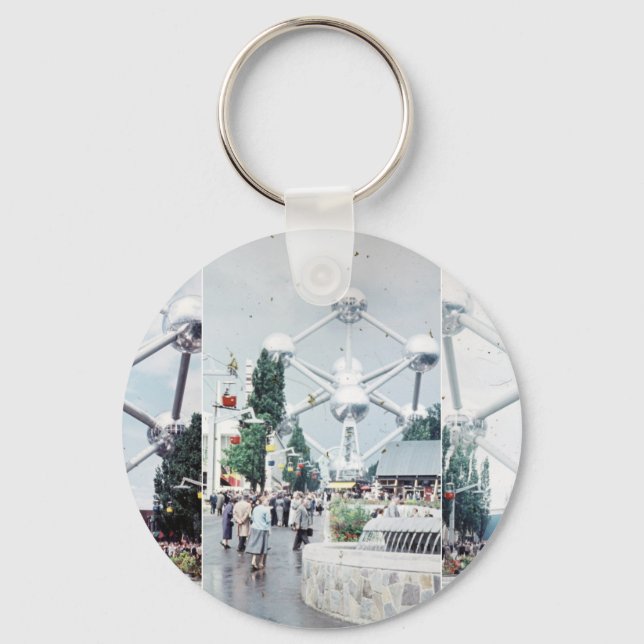Brussels Atomium Photo Collage Key Ring (Front)