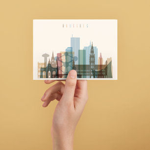 Brussels, Belgium   City Skyline Postcard