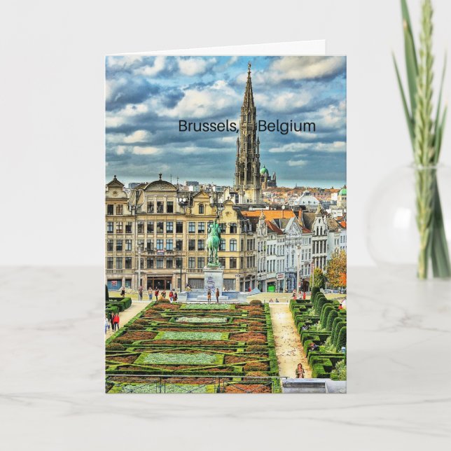 Brussels, Belgium cityscape photo Card (Front)
