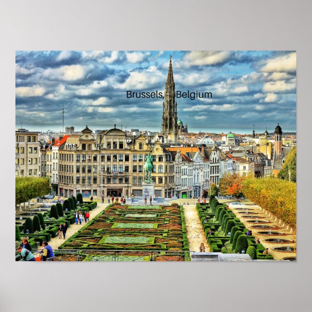 Brussels, Belgium cityscape photo Poster (Front)
