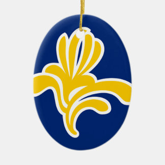 Brussels (Belgium) Flag Ceramic Tree Decoration