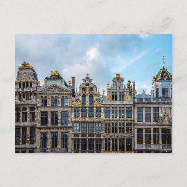 Brussels, Belgium Grand Palace Facades Postcard (Front)