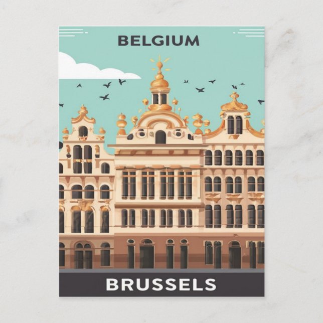 Brussels, Belgium  Postcard (Front)