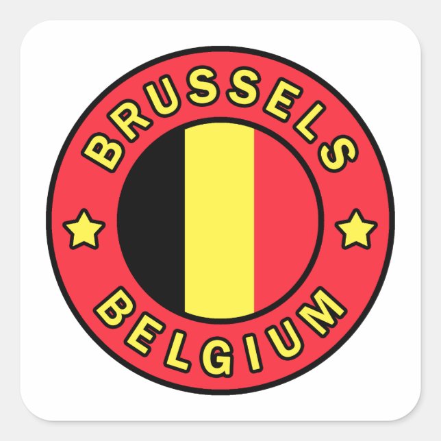 Brussels Belgium Square Sticker (Front)