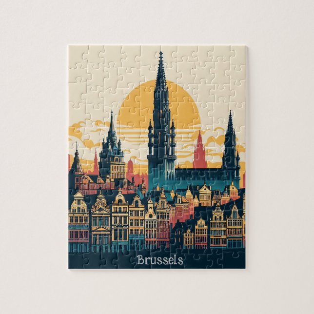 Brussels, Belgium stylist painting Jigsaw Puzzle (Vertical)