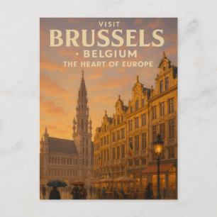Brussels, Belgium – The Heart of Europe. Postcard