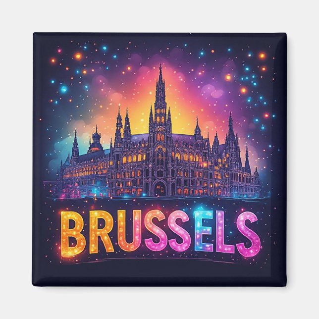 🧲 Brussels Belgium Travel Memory For Visitors 🧲 Magnet (Front)