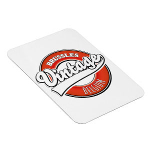 Brussels Belgium vintage logo Magnet