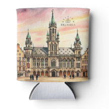 Brussels Belgium Watercolor Grand Palace