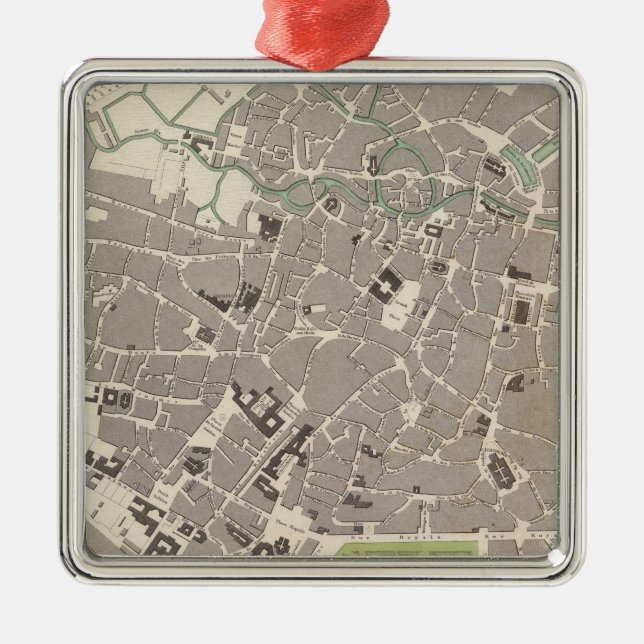 Brussels Bruxelles Metal Tree Decoration (Front)
