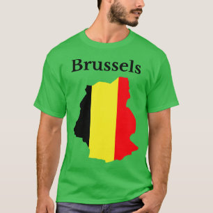 Brussels Capital Region Map Belgium T-Shirt