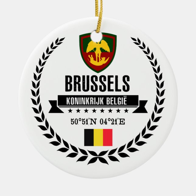 Brussels Ceramic Tree Decoration (Front)