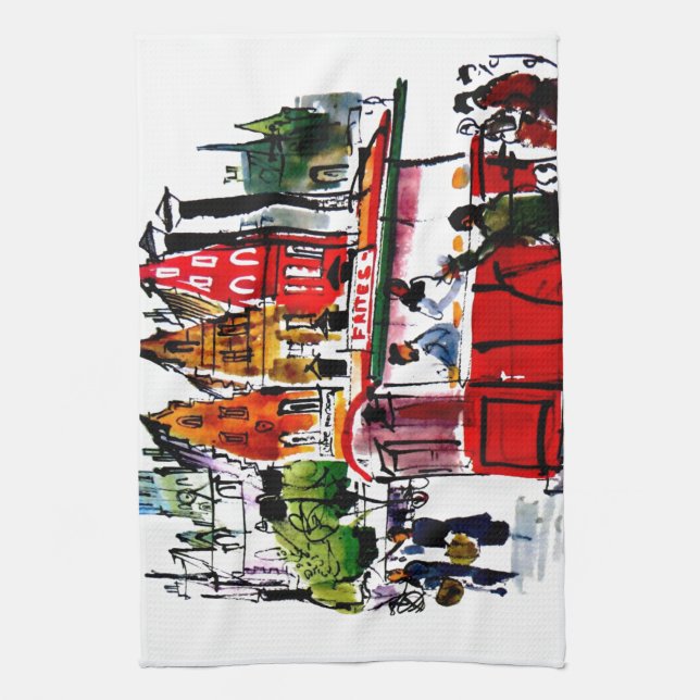 Brussels City Tea Towel (Vertical)