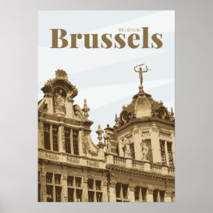Brussels Grand Place Belgium Poster