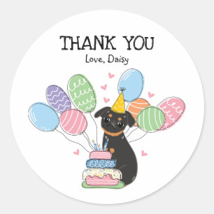Brussels Griffon Birthday Party Favour Tags Sticke
