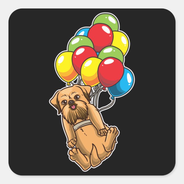 Brussels Griffon Bruxellois Dog Gift Square Sticker (Front)