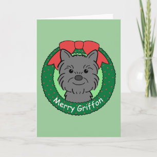 Brussels Griffon Christmas Holiday Card