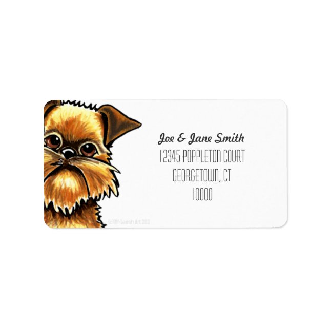 Brussels Griffon Custom Colour Label (Front)