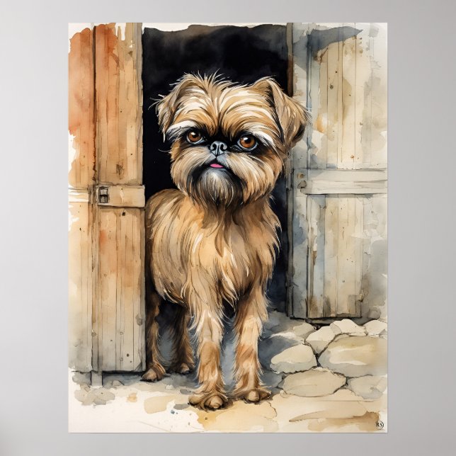 Brussels Griffon - Dog Art Print (Front)