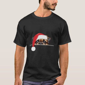 Brussels Griffon Dog Lover Funny Santa Hat Christm T-Shirt