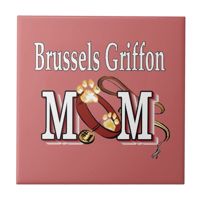 Brussels Griffon Dog MOM Tile (Front)