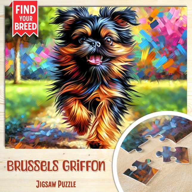 Brussels Griffon Dog Portrait Acrylic Art Print Jigsaw Puzzle (Creator Uploaded)
