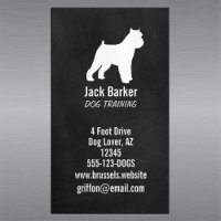 Brussels Griffon Dog Silhouette Chalkboard Style