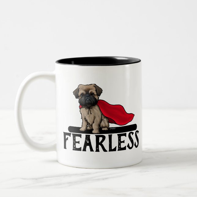Brussels Griffon Fearless Two-Tone Coffee Mug (Left)