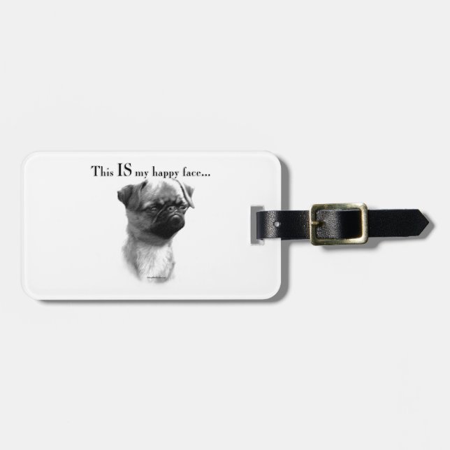 Brussels Griffon Happy Face Luggage Tag (Front Horizontal)