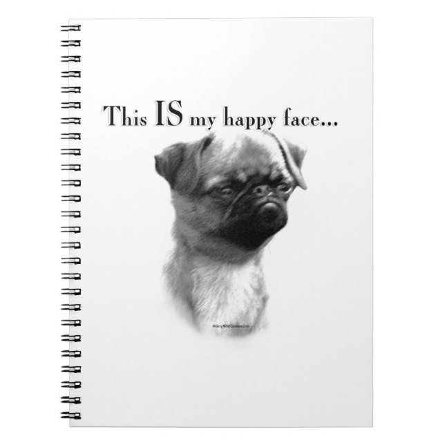 Brussels Griffon Happy Face Notebook (Front)